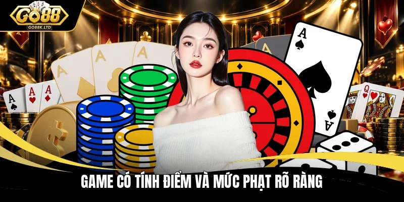 Game có tính điểm và mức phạt rõ ràng 
